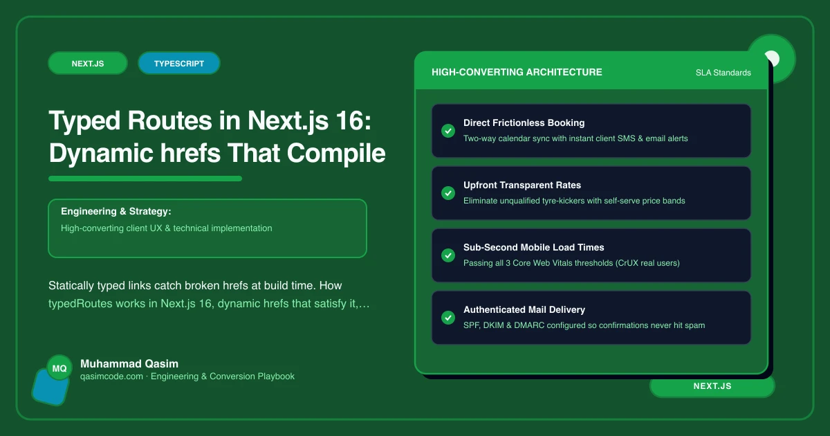 Typed Routes in Next.js 16: Dynamic hrefs That Compile