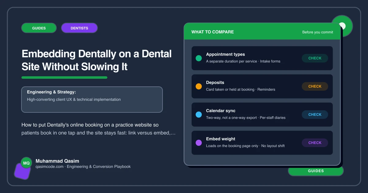 Embedding Dentally on a Dental Site Without Slowing It