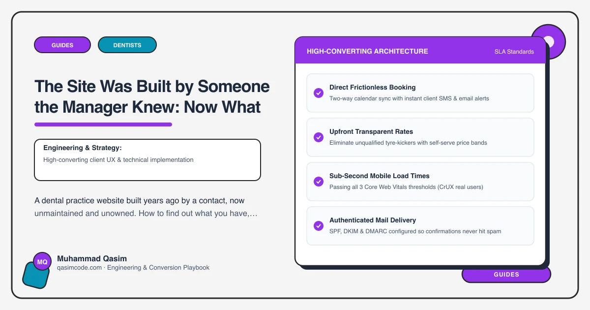 The Site Was Built by Someone the Manager Knew: Now What