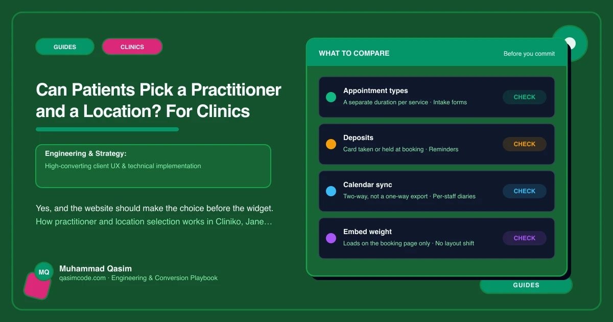 Can Patients Pick a Practitioner and a Location? For Clinics