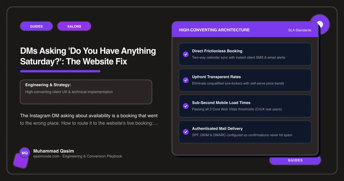 DMs Asking 'Do You Have Anything Saturday?': The Website Fix