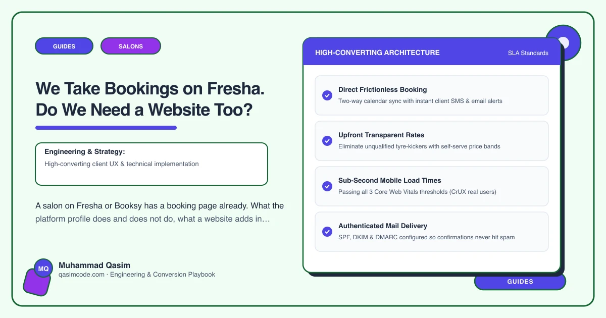 We Take Bookings on Fresha. Do We Need a Website Too?