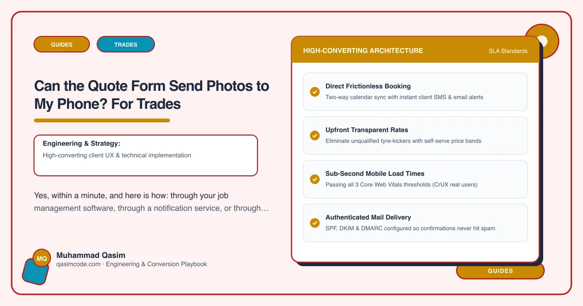 Can the Quote Form Send Photos to My Phone? For Trades