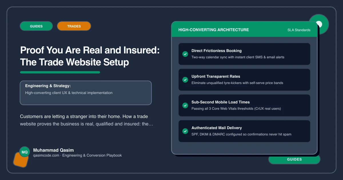 Proof You Are Real and Insured: The Trade Website Setup