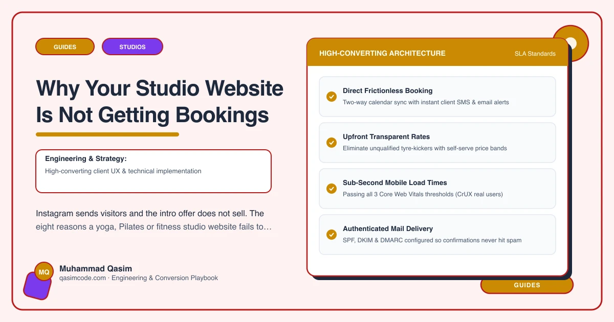 Why Your Studio Website Is Not Getting Bookings
