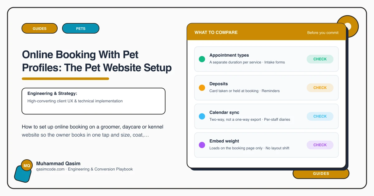 Online Booking With Pet Profiles: The Pet Website Setup