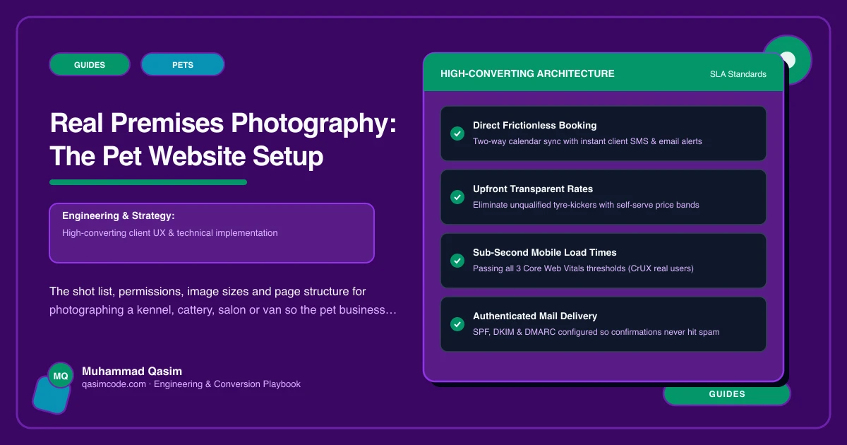 Real Premises Photography: The Pet Website Setup