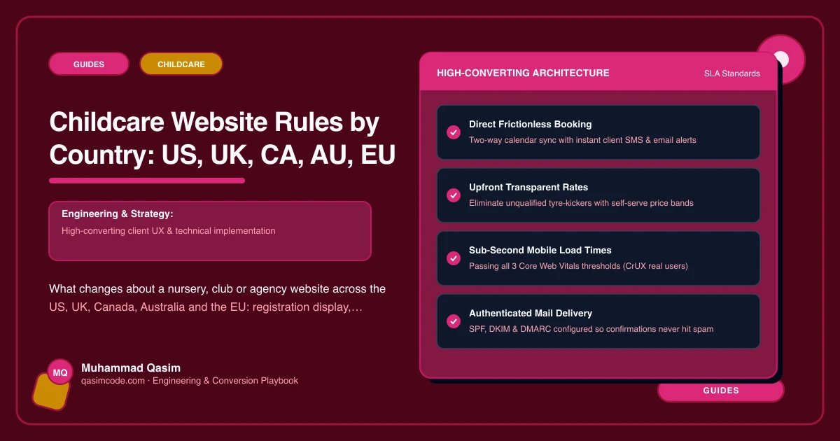 Childcare Website Rules by Country: US, UK, CA, AU, EU