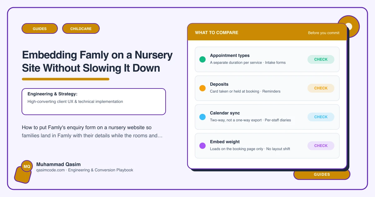 Embedding Famly on a Nursery Site Without Slowing It Down