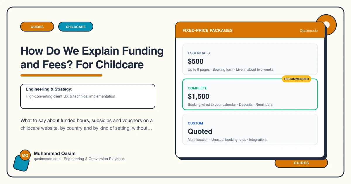 How Do We Explain Funding and Fees? For Childcare