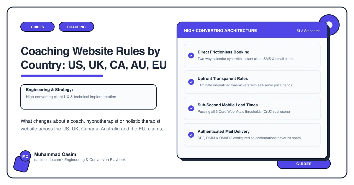 Coaching Website Rules by Country: US, UK, CA, AU, EU