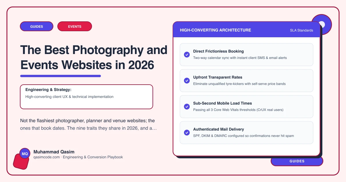 The Best Photography and Events Websites in 2026
