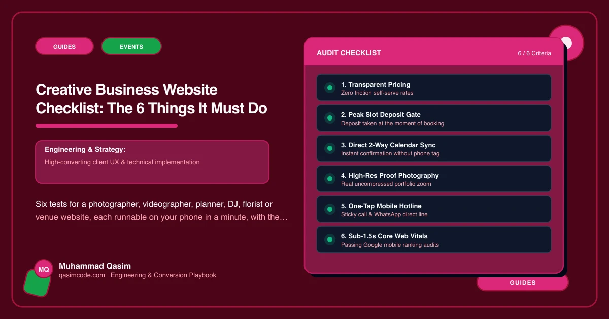 Creative Business Website Checklist: The 6 Things It Must Do