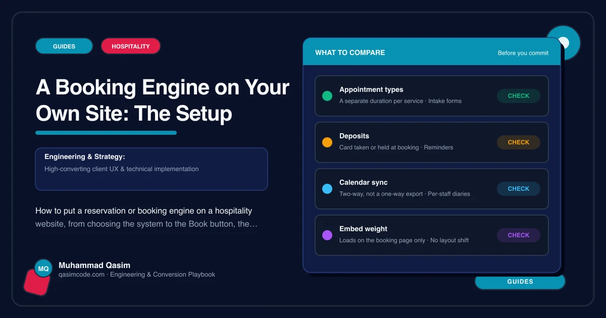 A Booking Engine on Your Own Site: The Setup