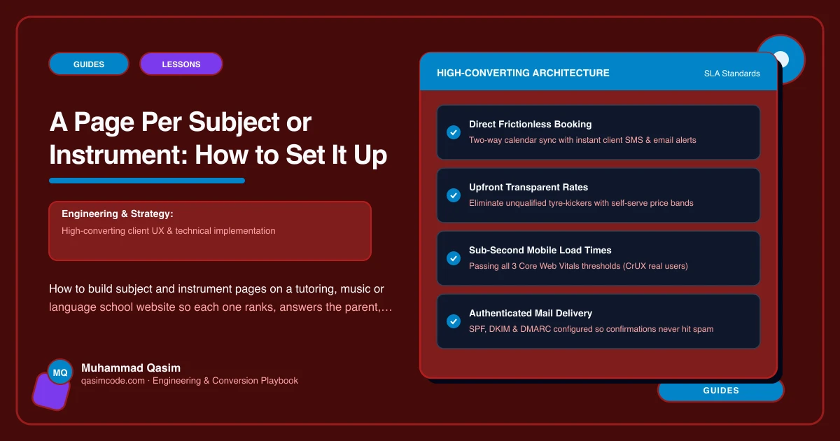 A Page Per Subject or Instrument: How to Set It Up