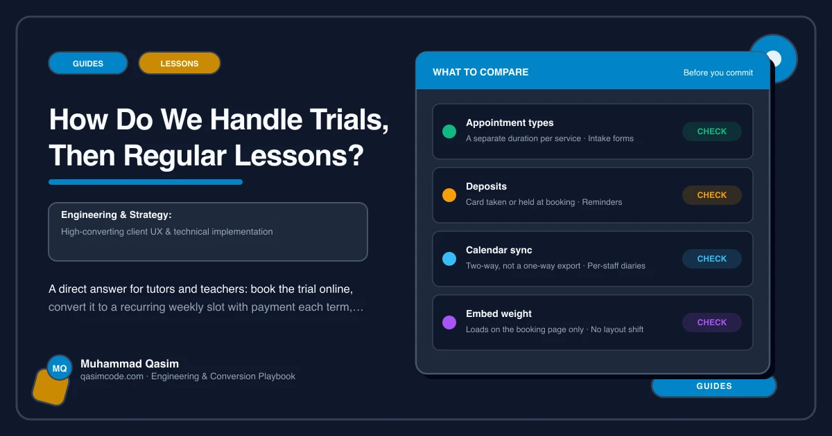 How Do We Handle Trials, Then Regular Lessons?