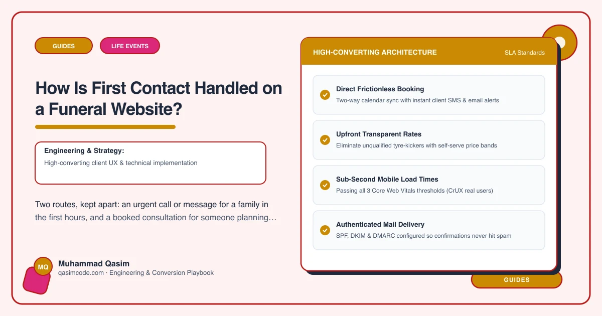 How Is First Contact Handled on a Funeral Website?