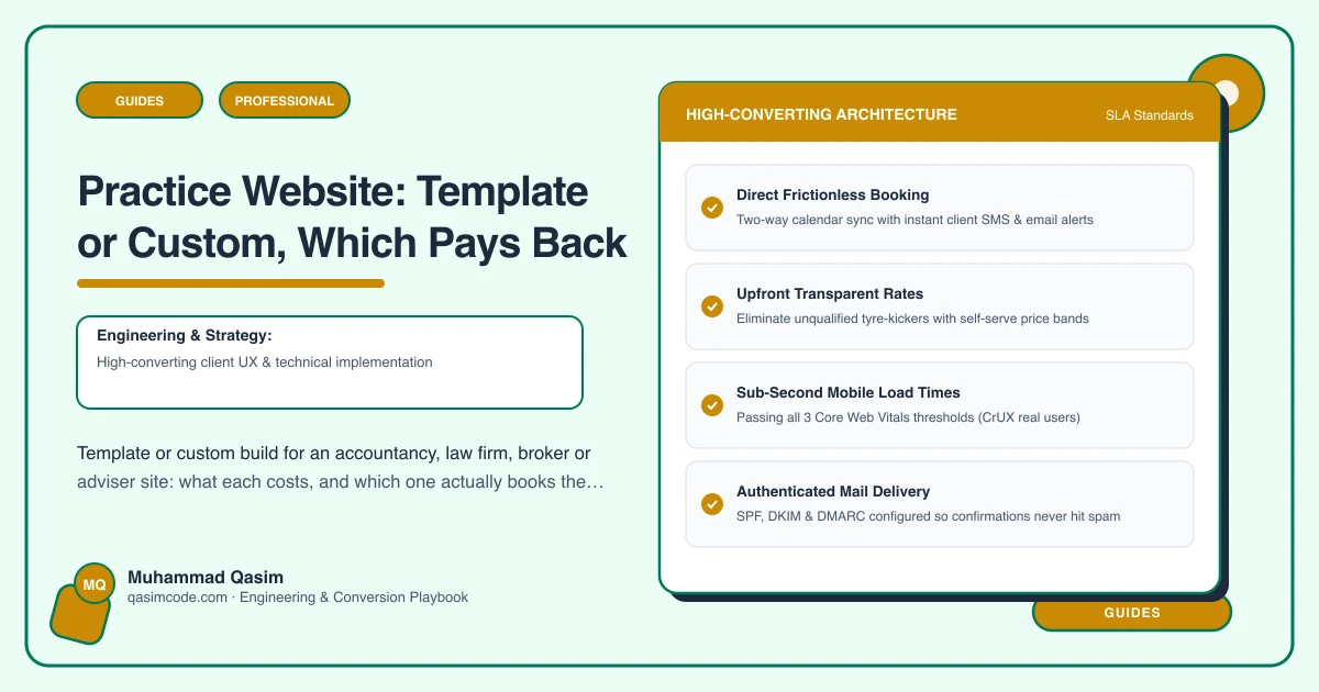 Practice Website: Template or Custom, Which Pays Back