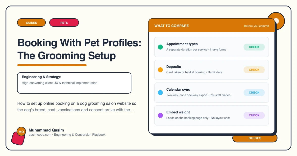 Booking With Pet Profiles: The Grooming Setup