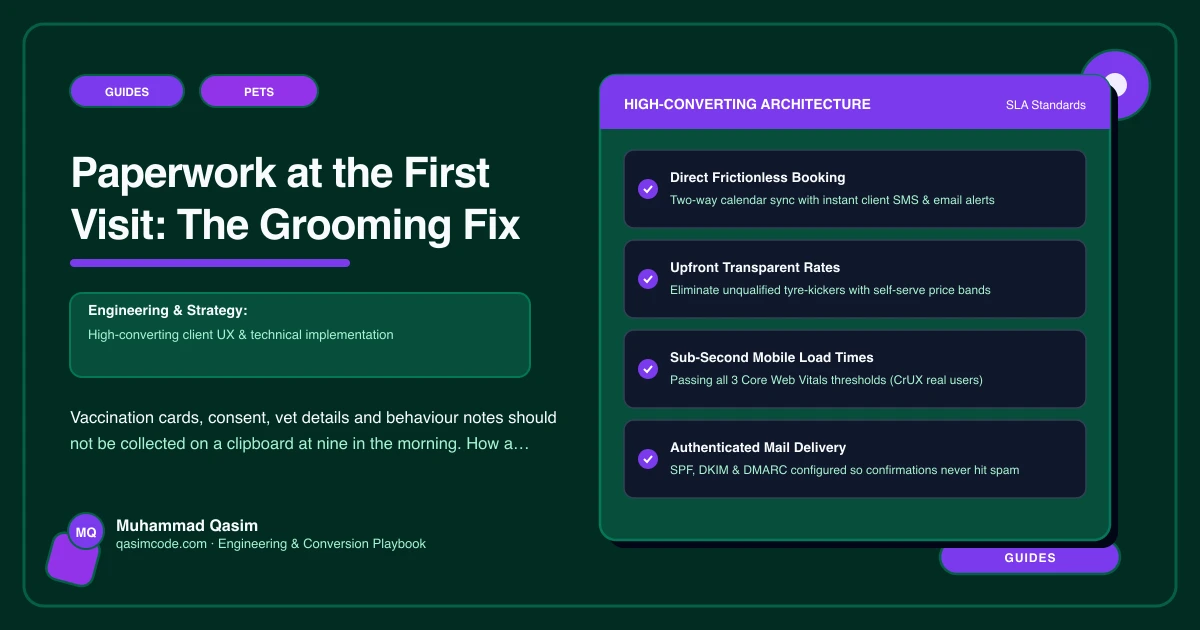 Paperwork at the First Visit: The Grooming Fix