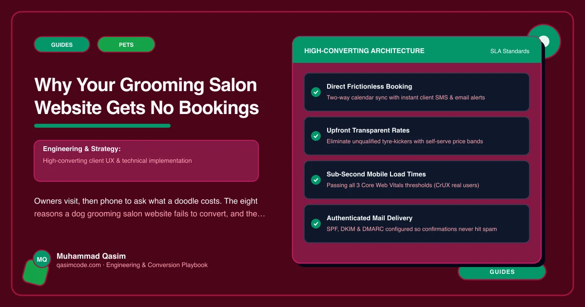 Why Your Grooming Salon Website Gets No Bookings