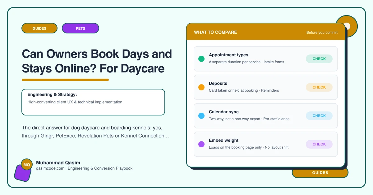 Can Owners Book Days and Stays Online? For Daycare
