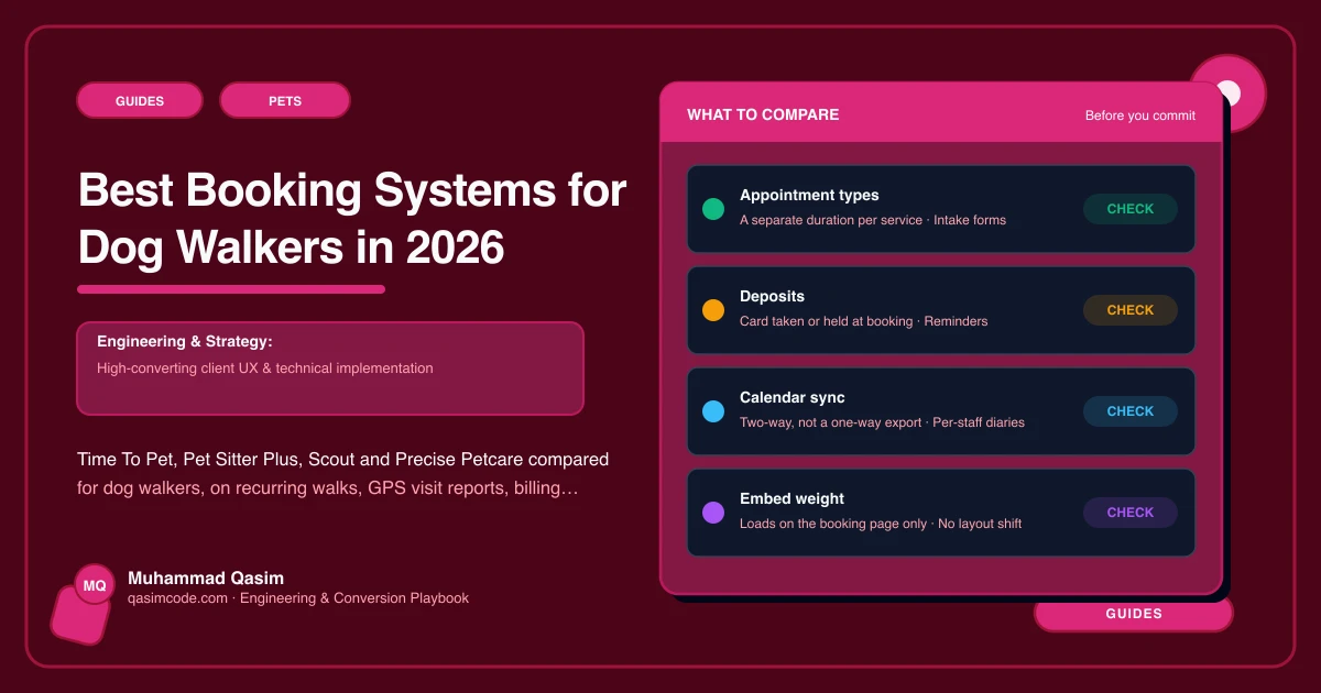 Best Booking Systems for Dog Walkers in 2026