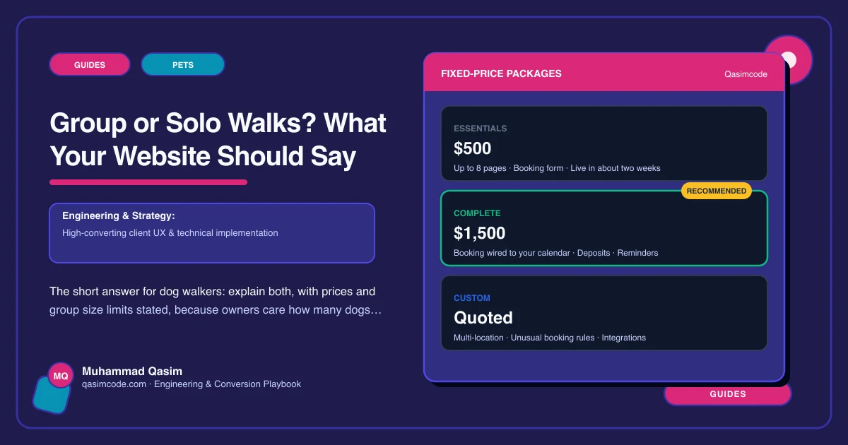 Group or Solo Walks? What Your Website Should Say