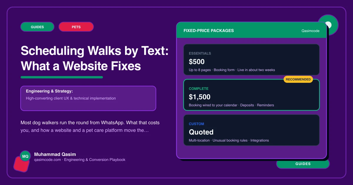 Scheduling Walks by Text: What a Website Fixes