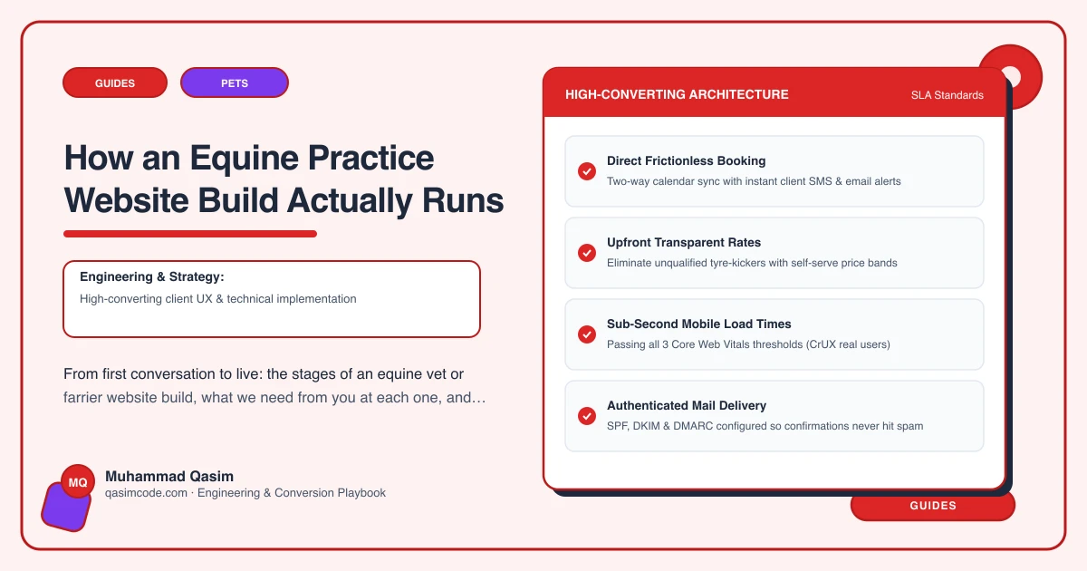 How an Equine Practice Website Build Actually Runs