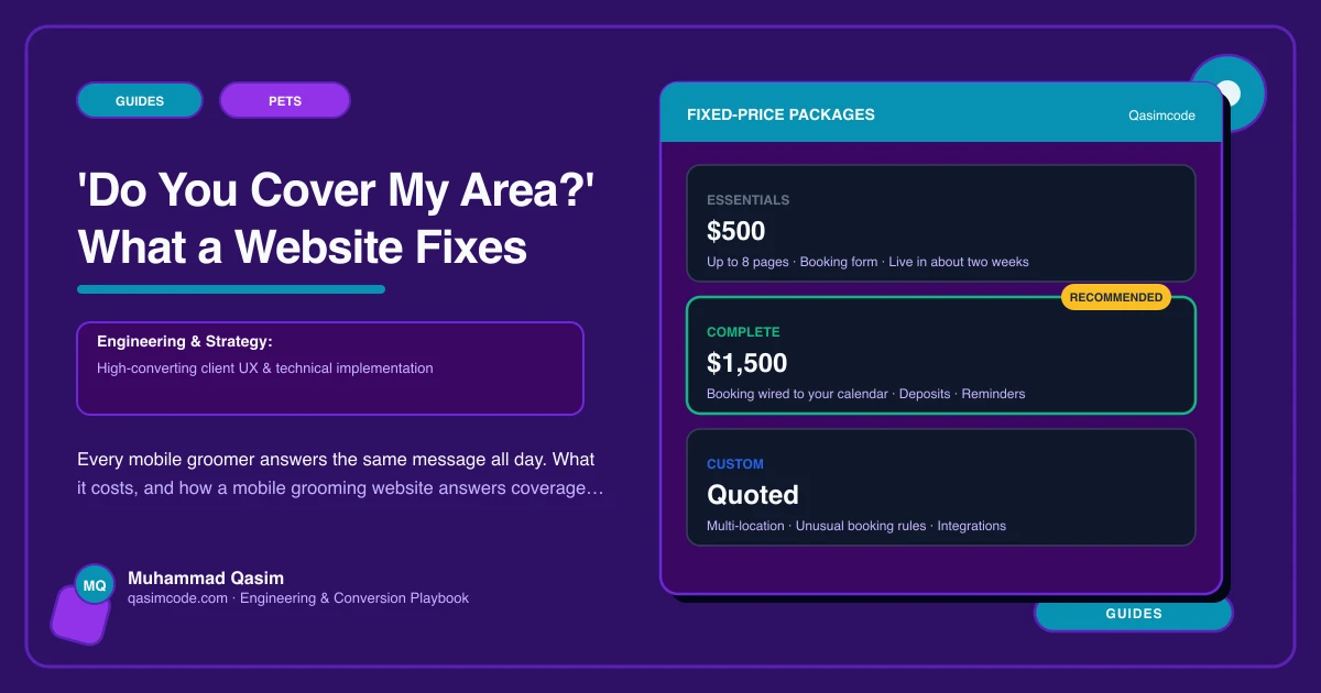 'Do You Cover My Area?' What a Website Fixes