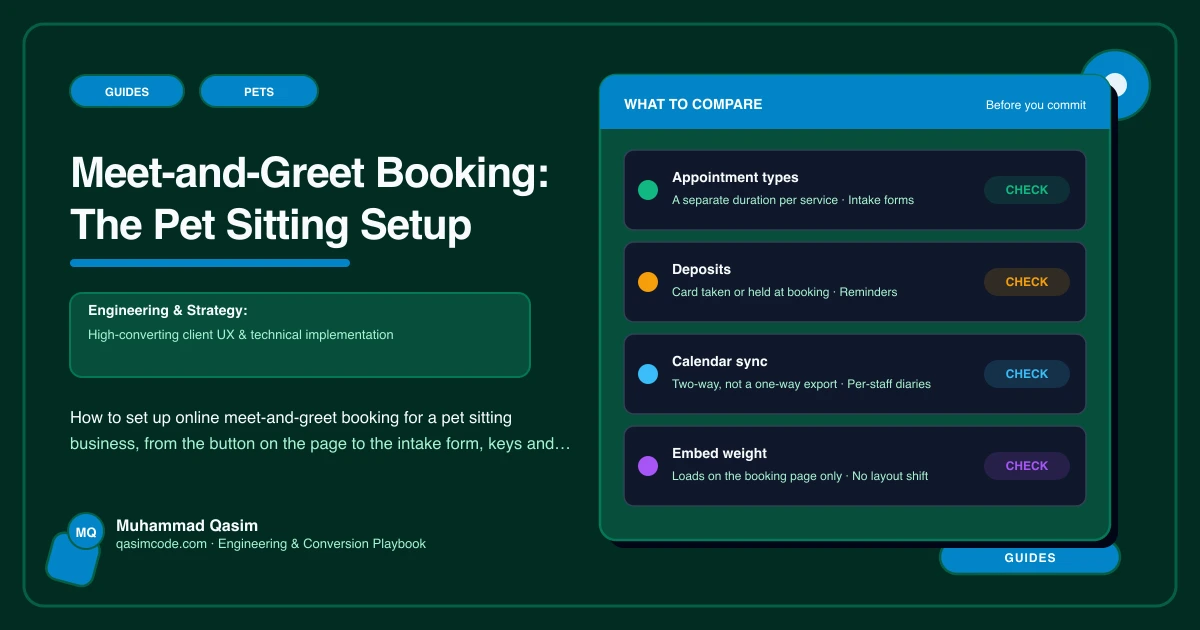 Meet-and-Greet Booking: The Pet Sitting Setup