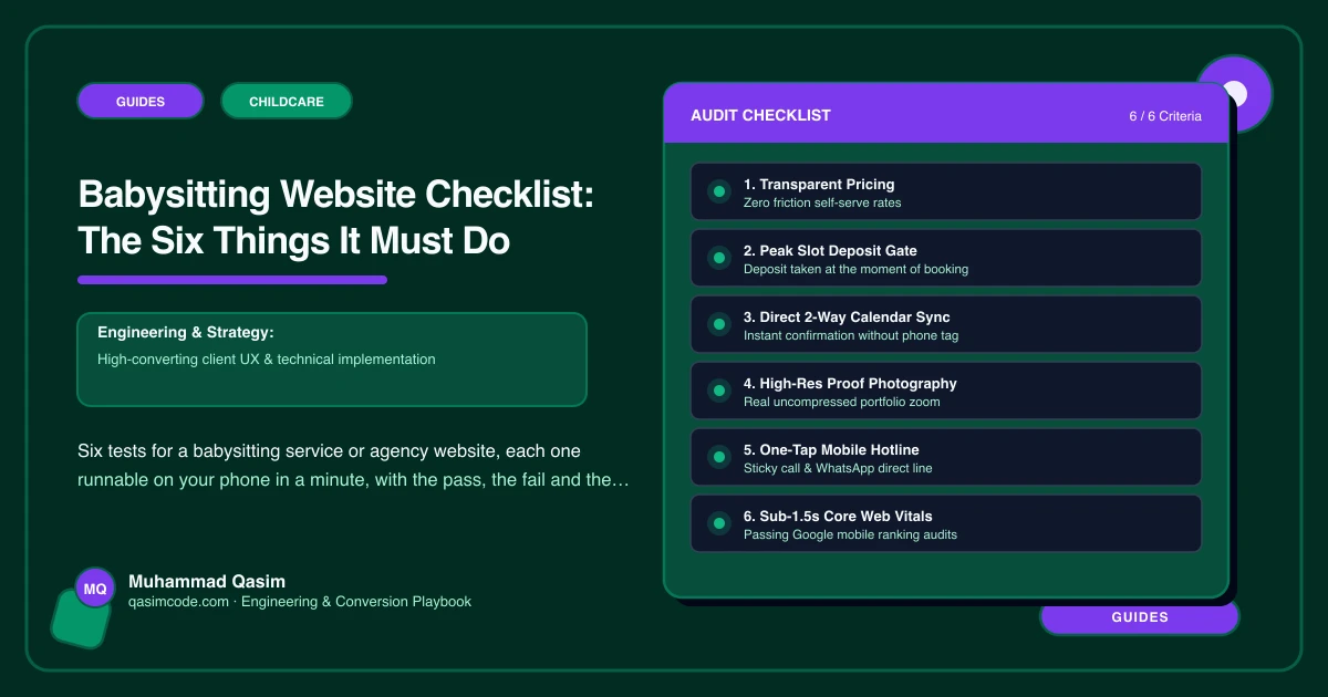 Babysitting Website Checklist: The Six Things It Must Do