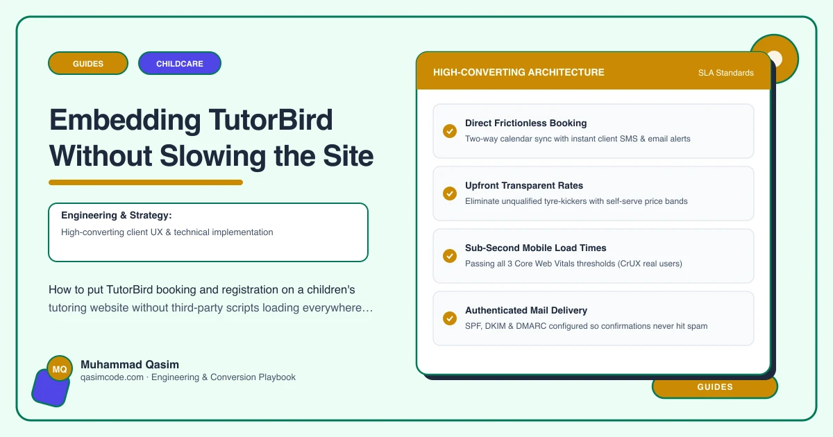 Embedding TutorBird Without Slowing the Site