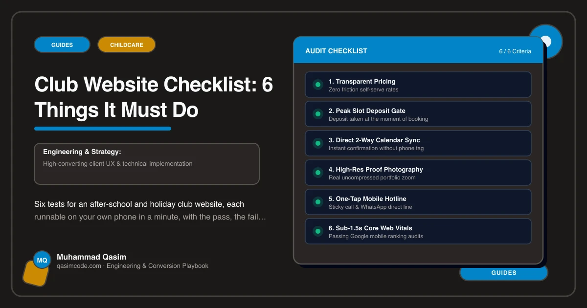 Club Website Checklist: 6 Things It Must Do