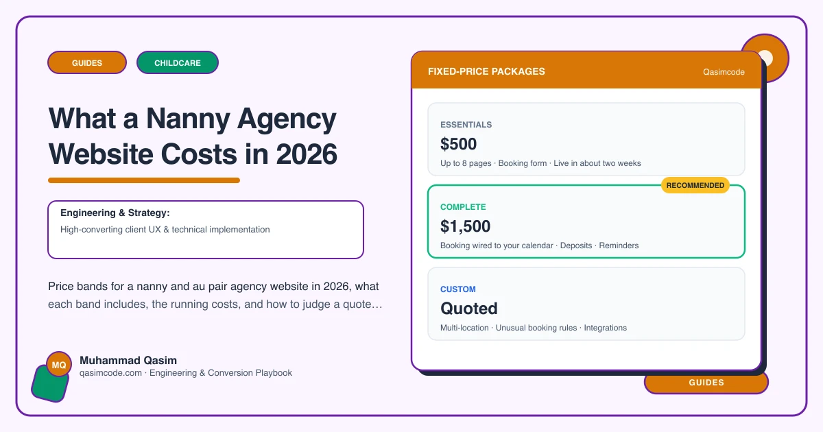 What a Nanny Agency Website Costs in 2026