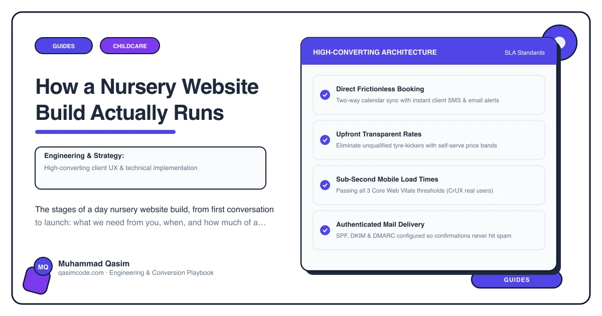 How a Nursery Website Build Actually Runs