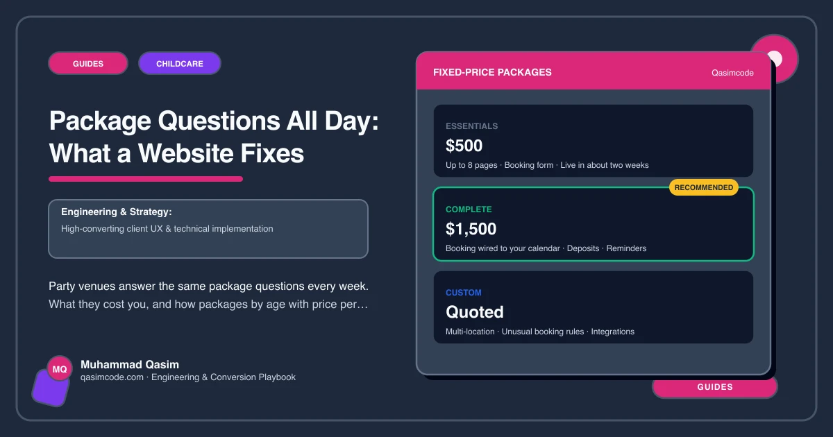 Package Questions All Day: What a Website Fixes