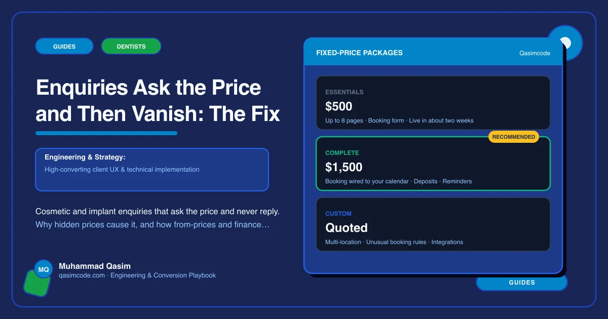 Enquiries Ask the Price and Then Vanish: The Fix
