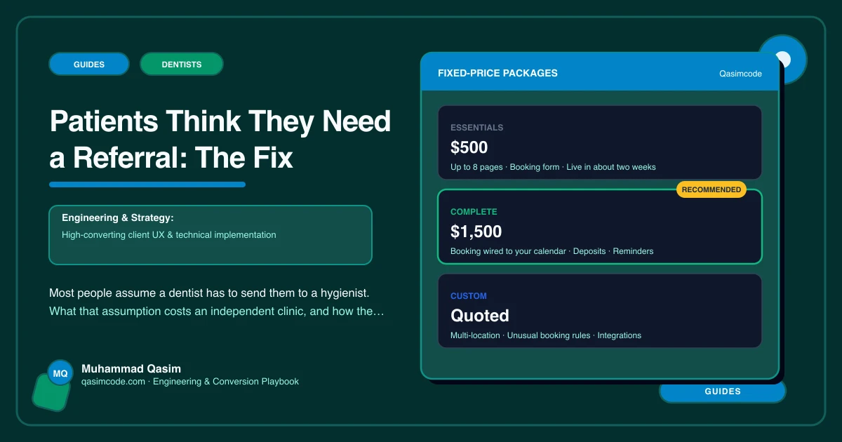 Patients Think They Need a Referral: The Fix