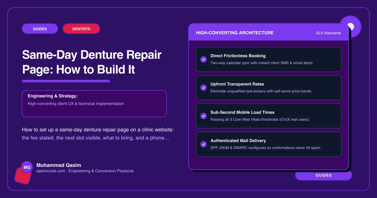 Same-Day Denture Repair Page: How to Build It