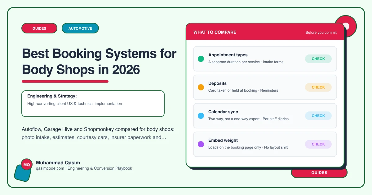 Best Booking Systems for Body Shops in 2026