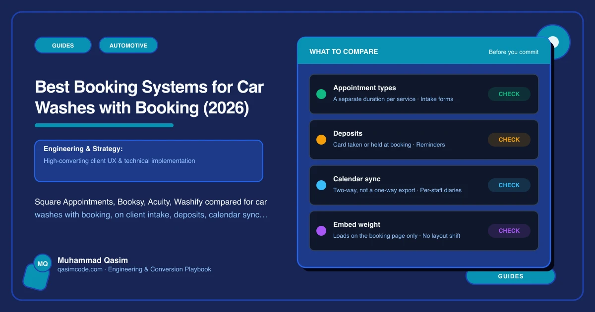 Best Booking Systems for Car Washes with Booking (2026)