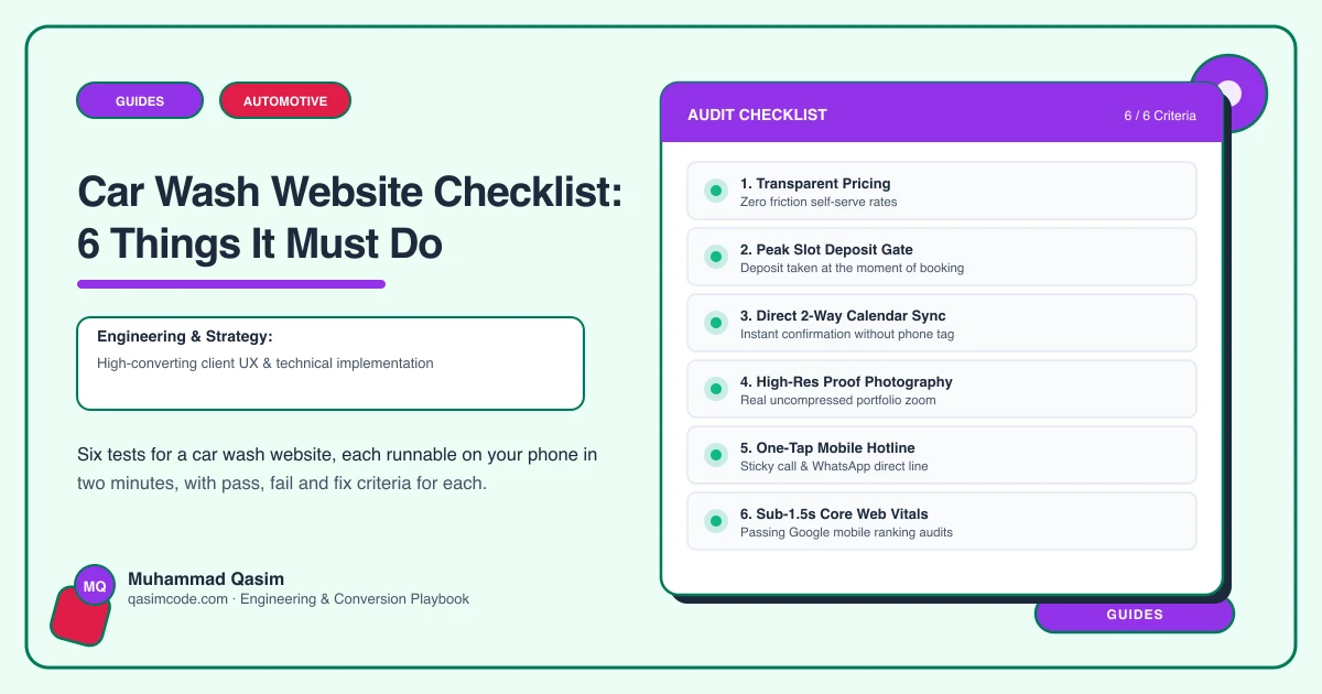 Car Wash Website Checklist: 6 Things It Must Do