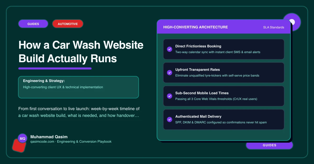 How a Car Wash Website Build Actually Runs
