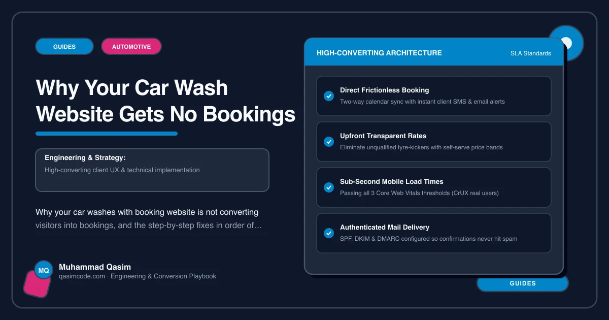 Why Your Car Wash Website Gets No Bookings