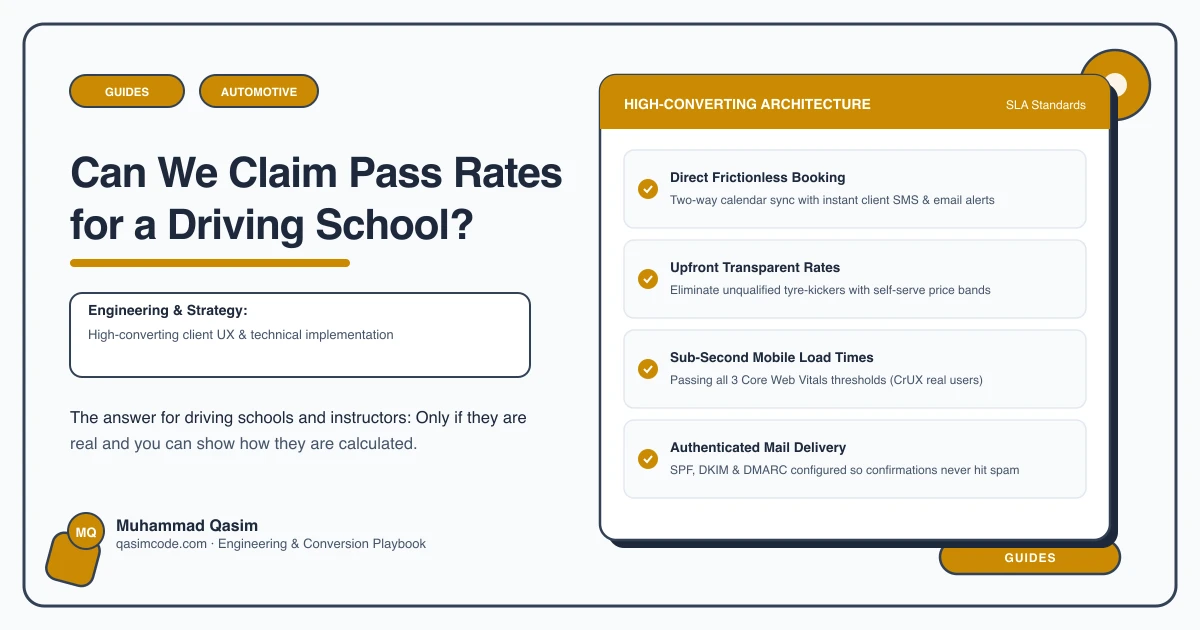 Can We Claim Pass Rates for a Driving School?