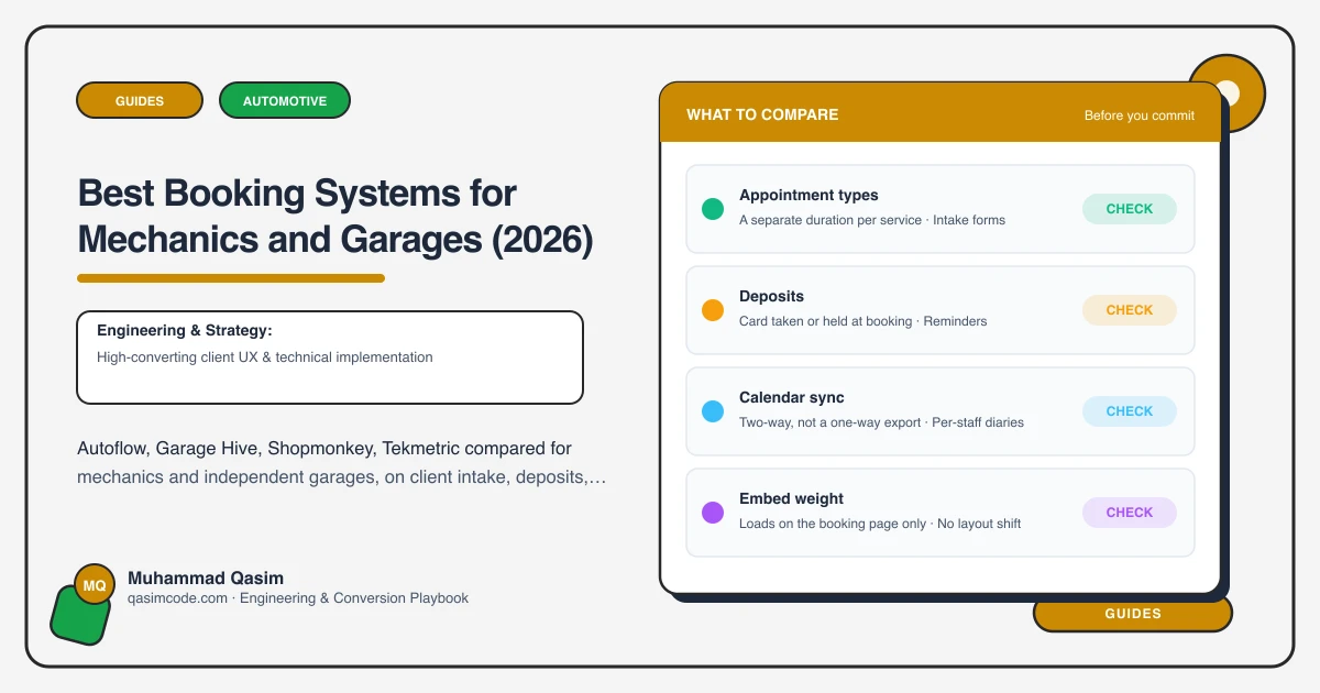 Best Booking Systems for Mechanics and Garages (2026)