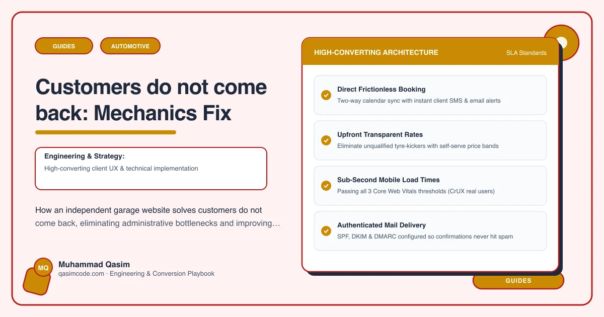 Customers do not come back: Mechanics Fix