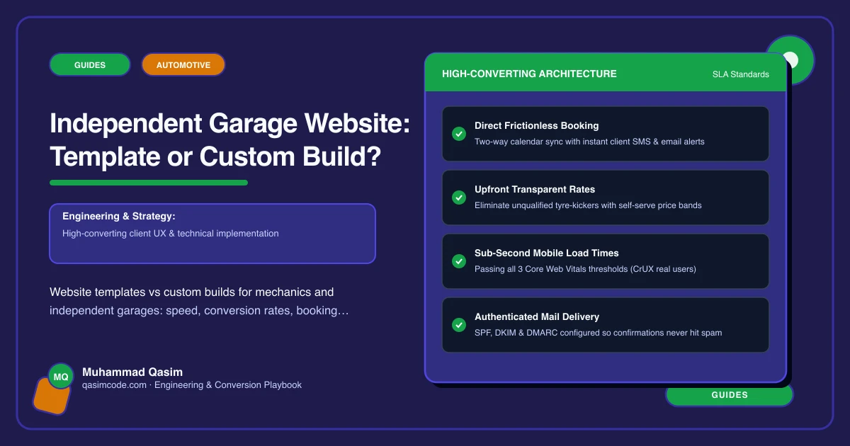 Independent Garage Website: Template or Custom Build?